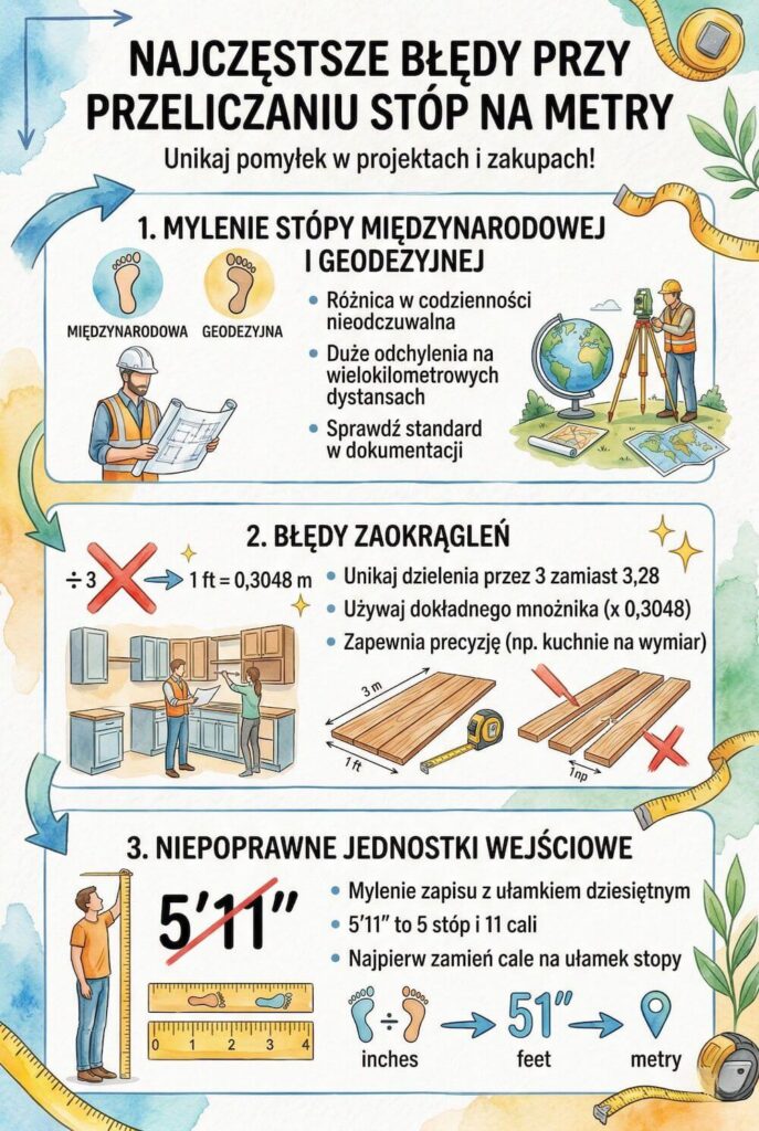 Stopy na metry - najczęstsze błędy przeliczeń 