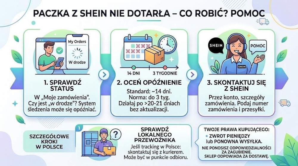 co robić gdy paczka z shein nie doszła 