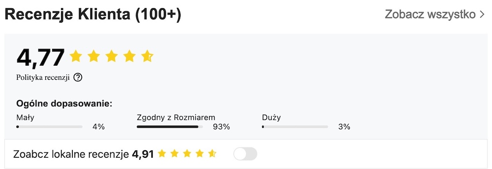 oceny klientów na shein 