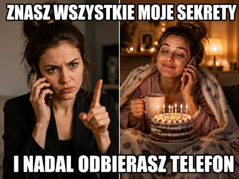 memy urodzinowe dla kobiet – rozmowa przyjaciółek przez telefon