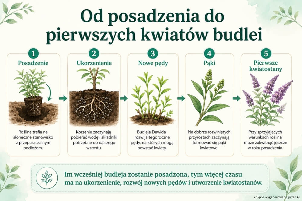 etapy od posadzenia do pierwszych kwiatostanów budlei Czy budleja kwitnie w pierwszym roku po posadzeniu – etapy rozwoju