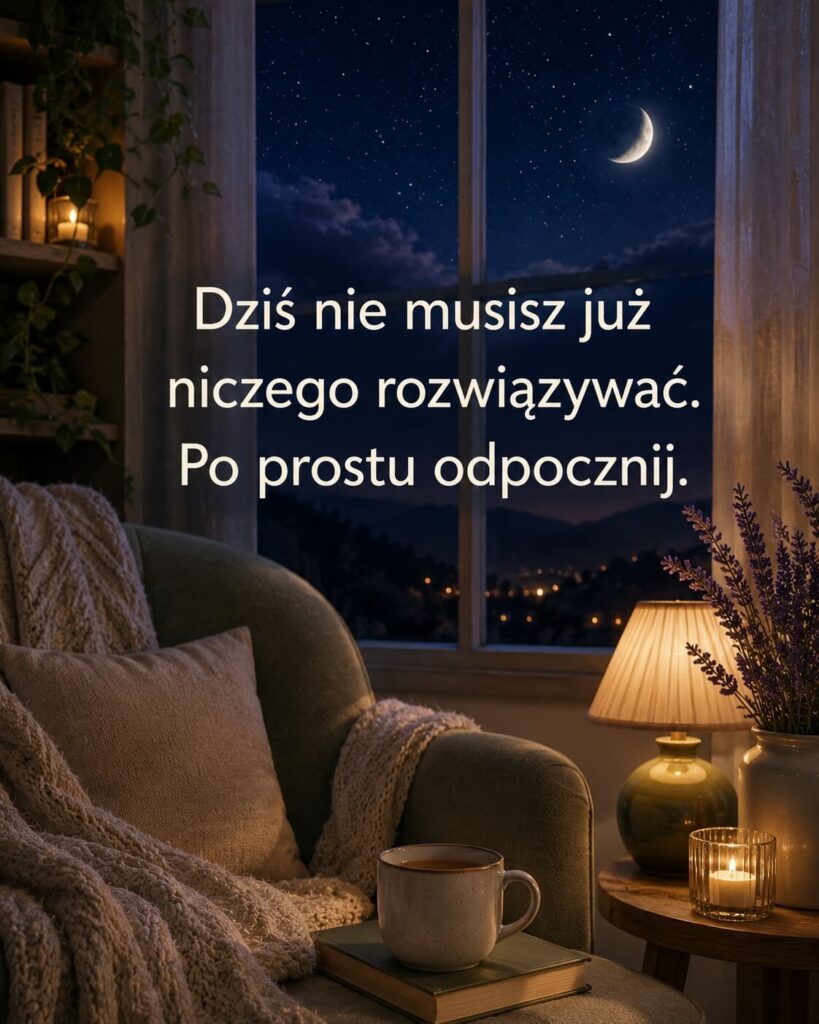 Przytulny fotel, miękki koc i herbata przy oknie