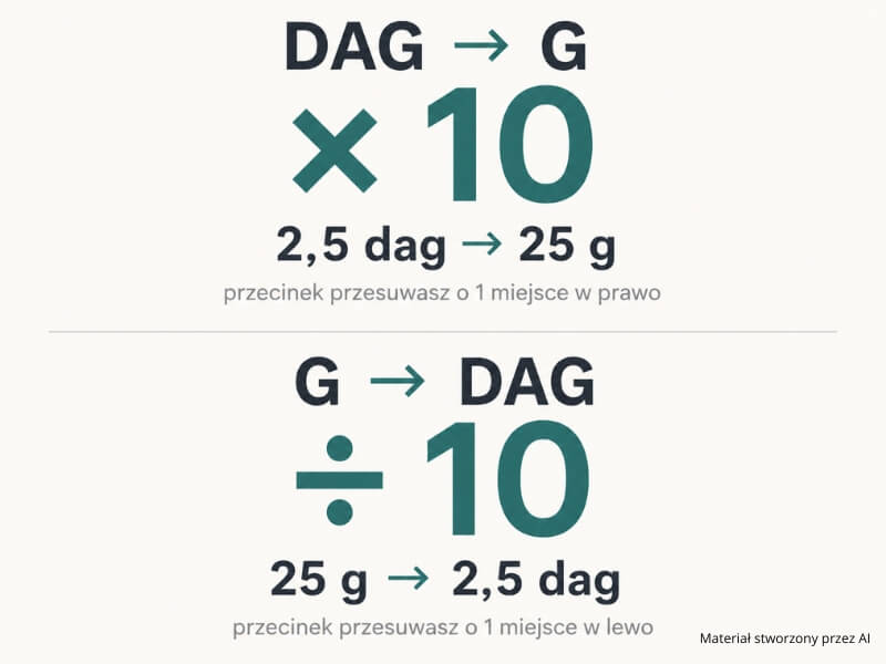 1 dag – ile to gram i jak przeliczać dekagramy na gramy
