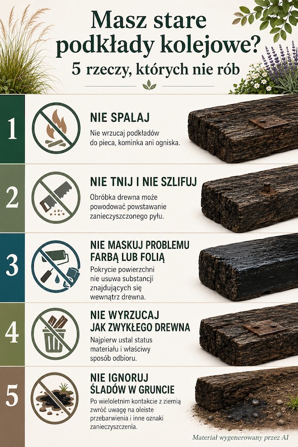 Podkłady kolejowe w ogrodzie – czego nie robić 5 rzeczy, których nie robić ze starymi podkładami