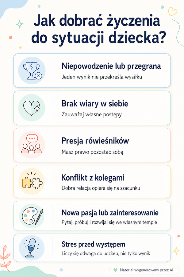 przepis na przesłania wspierające dziecko Mądre życzenia dla dziecka 10 lat dopasowane do sytuacji