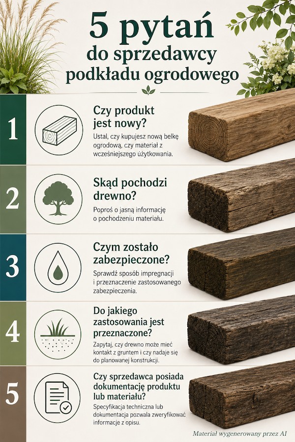 Pytania przy zakupie drewnianych belek ogrodowych Podkłady kolejowe w ogrodzie – 5 pytań do sprzedawcy