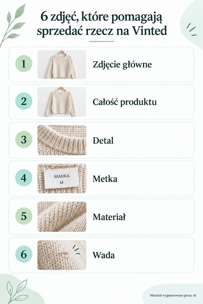 jak sprzedawać na Vinted – zdjęcia pomagające sprzedać rzecz