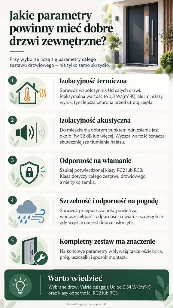 Najważniejsze parametry drzwi wejściowych Jakie drzwi zewnętrzne? Kluczowe parametry